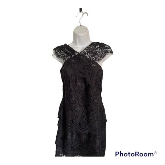 Leifsdottir Flores Filigree Lace Black Dress - Picture 4 of 12